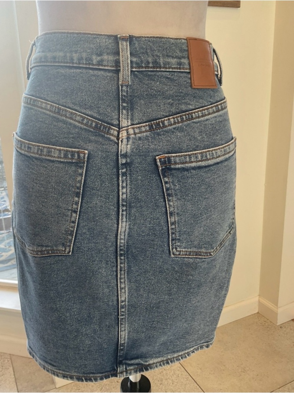 & Other Stories Blue Denim Midi Skirt - Picture 3 of 6